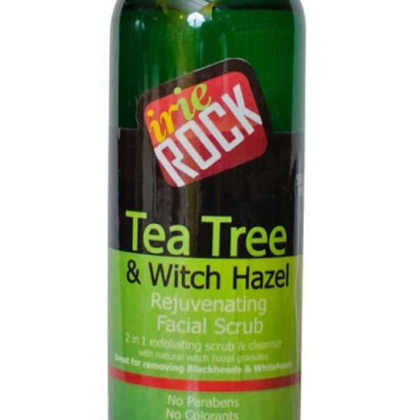 IRIE ROCK Tea Tree & Witch Hazel Facial Scrub, 8 fl oz (236 ml).